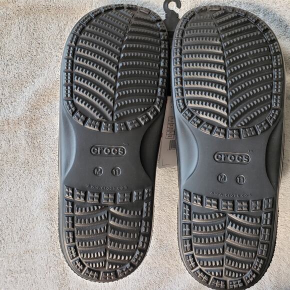 Crocs Sandals Mens 11 Black Classic Comfort Slides Summercore Coastalcore - Picture 3 of 7